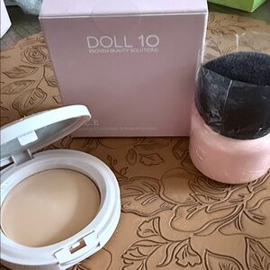 Doll 10 Cream Setting Powder with Kabuki  Brush 🆕